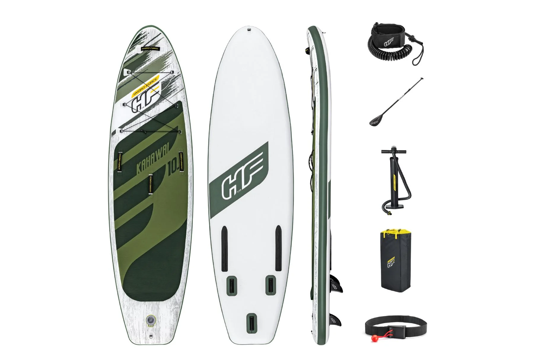 Hydro-Force 10ft  2" Inflatable Paddle Board SUP Set - Kahawai