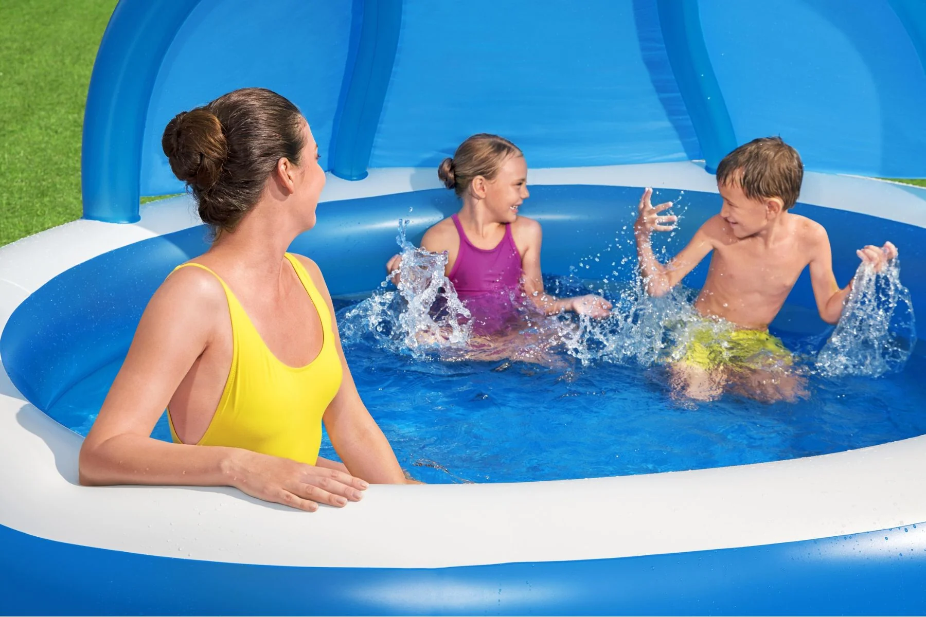 Kids Inflatable Paddling Pool with Canopy 4 Kids Inflatable Paddling Pool with Canopy