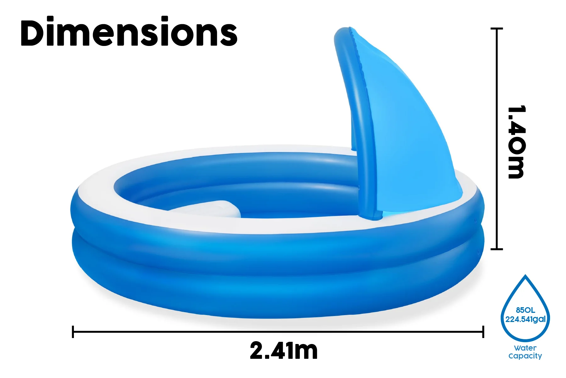 Kids Inflatable Paddling Pool with Canopy 8 Kids Inflatable Paddling Pool with Canopy