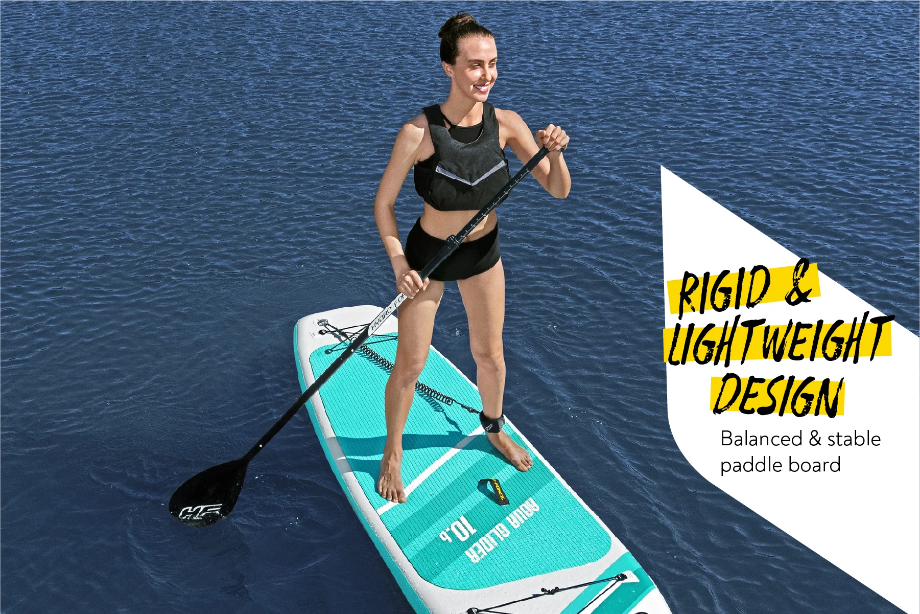 Hydro-Force 10ft 6" Inflatable Paddle Board SUP Set - Aqua Glider 4 Hydro-Force 10ft 6" Inflatable Paddle Board SUP Set - Aqua Glider