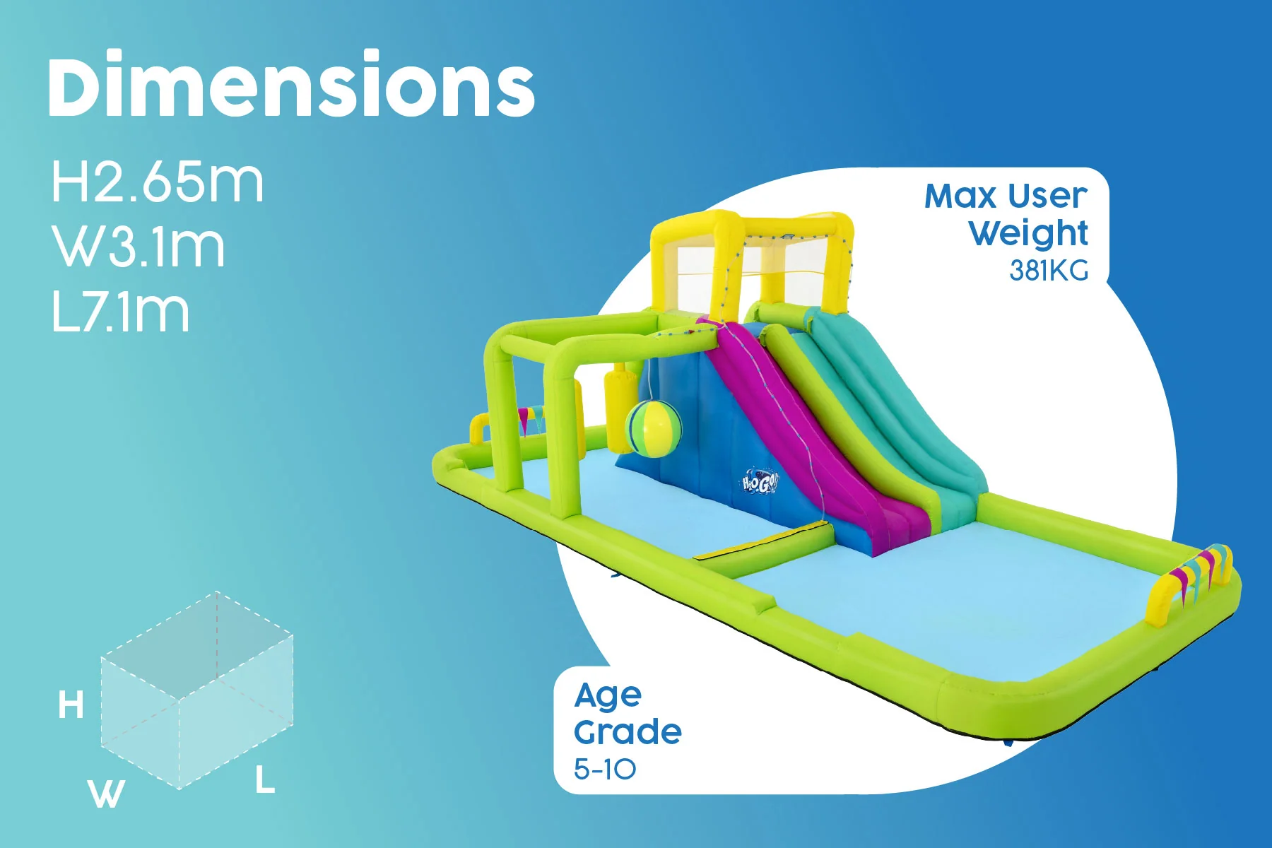 H2OGO! Splash Course Mega Inflatable Water Park 9 H2OGO! Splash Course Mega Inflatable Water Park