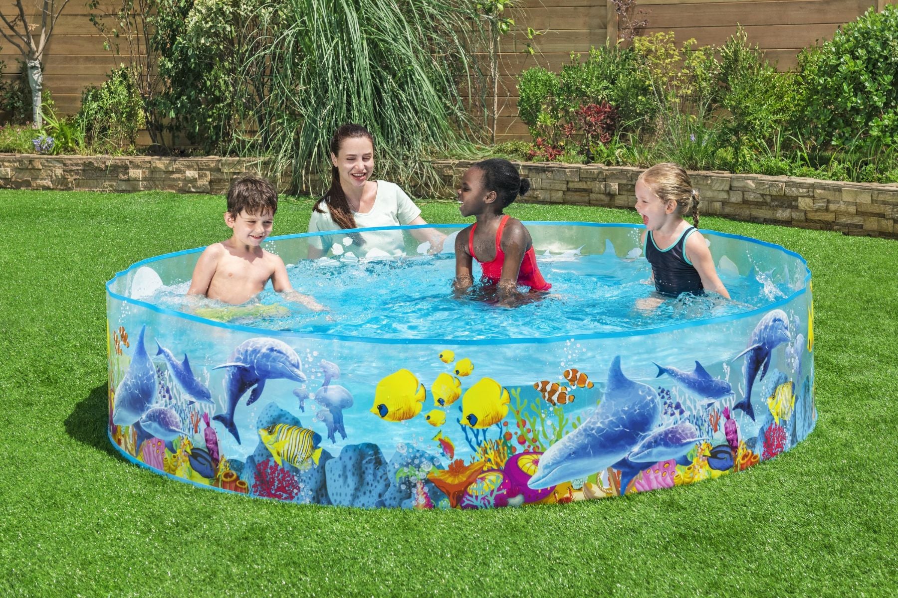 Sea Animals Themed Kids Inflatable Paddling Pool 3 Sea Animals Themed Kids Inflatable Paddling Pool