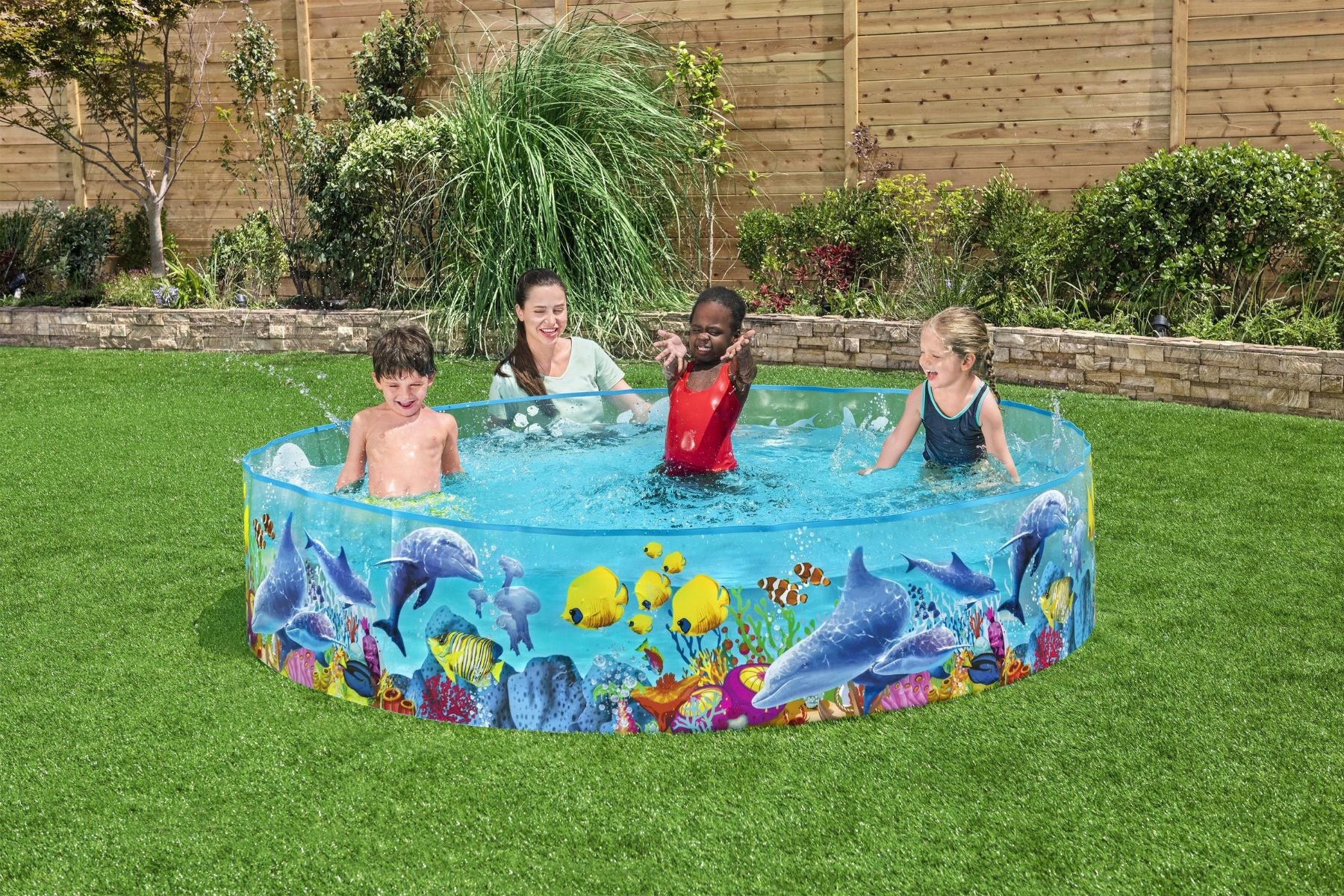Sea Animals Themed Kids Inflatable Paddling Pool 4 Sea Animals Themed Kids Inflatable Paddling Pool