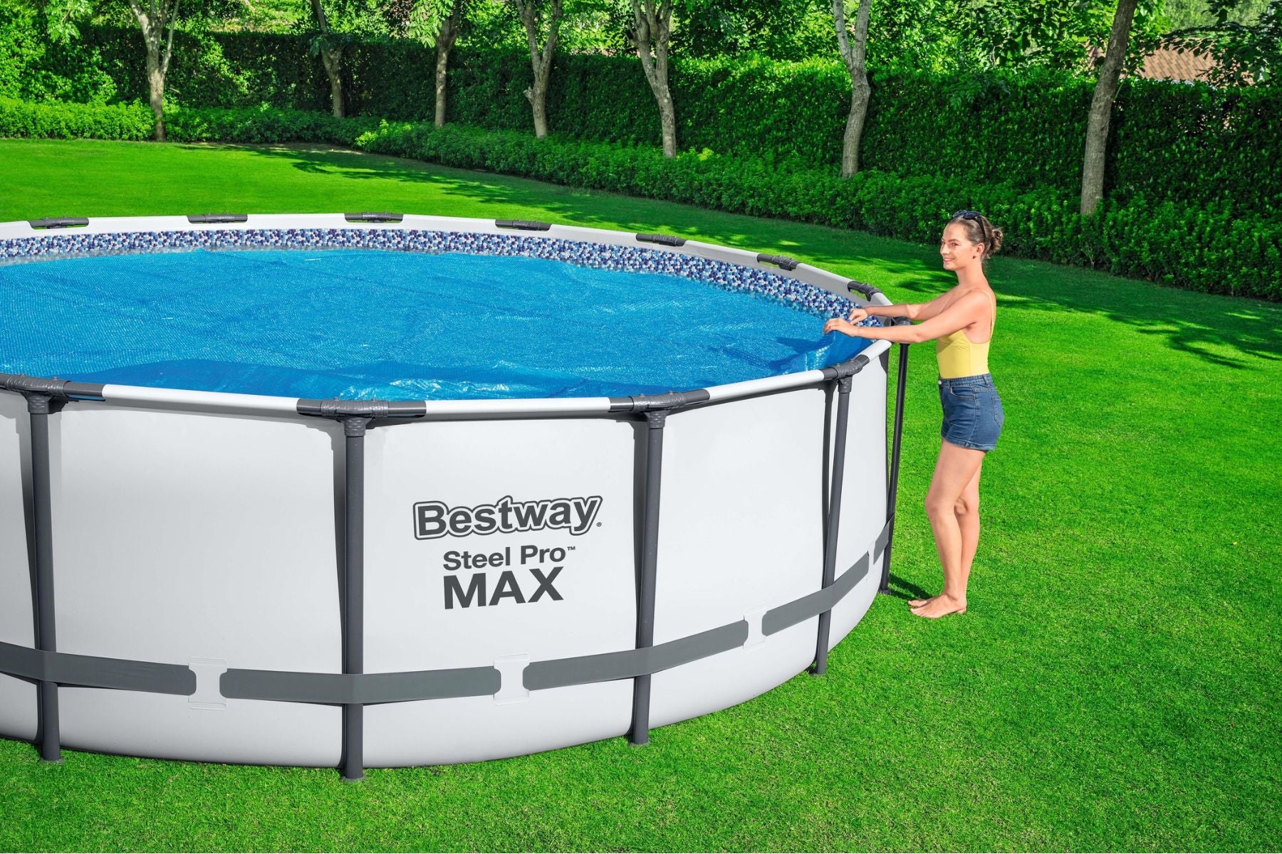 12ft Solar Pool Cover for Steel Pro Max Above Ground Pool 3 12ft Solar Pool Cover for Steel Pro Max Above Ground Pool