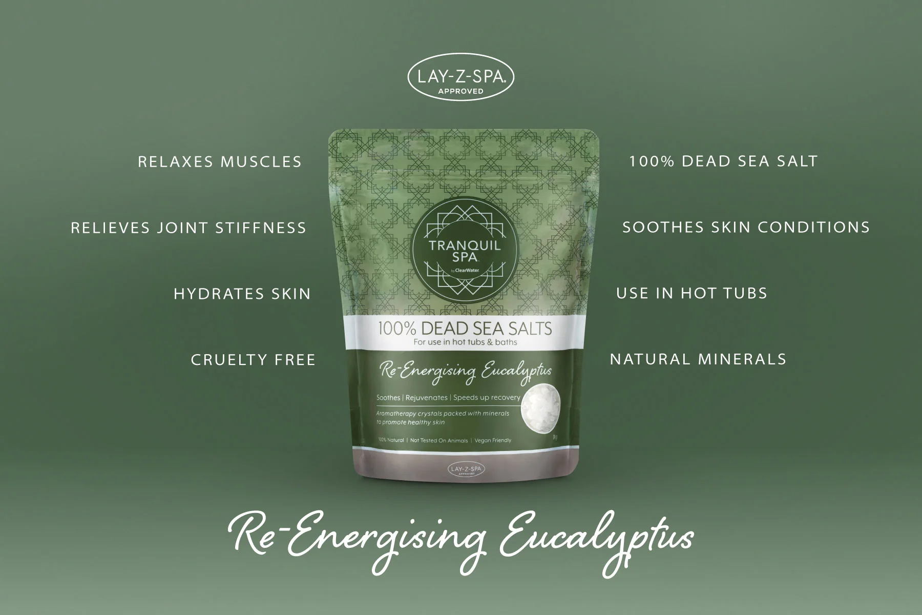 Tranquil Spa Dead Sea Salts - Eucalyptus 3 Tranquil Spa Dead Sea Salts - Eucalyptus
