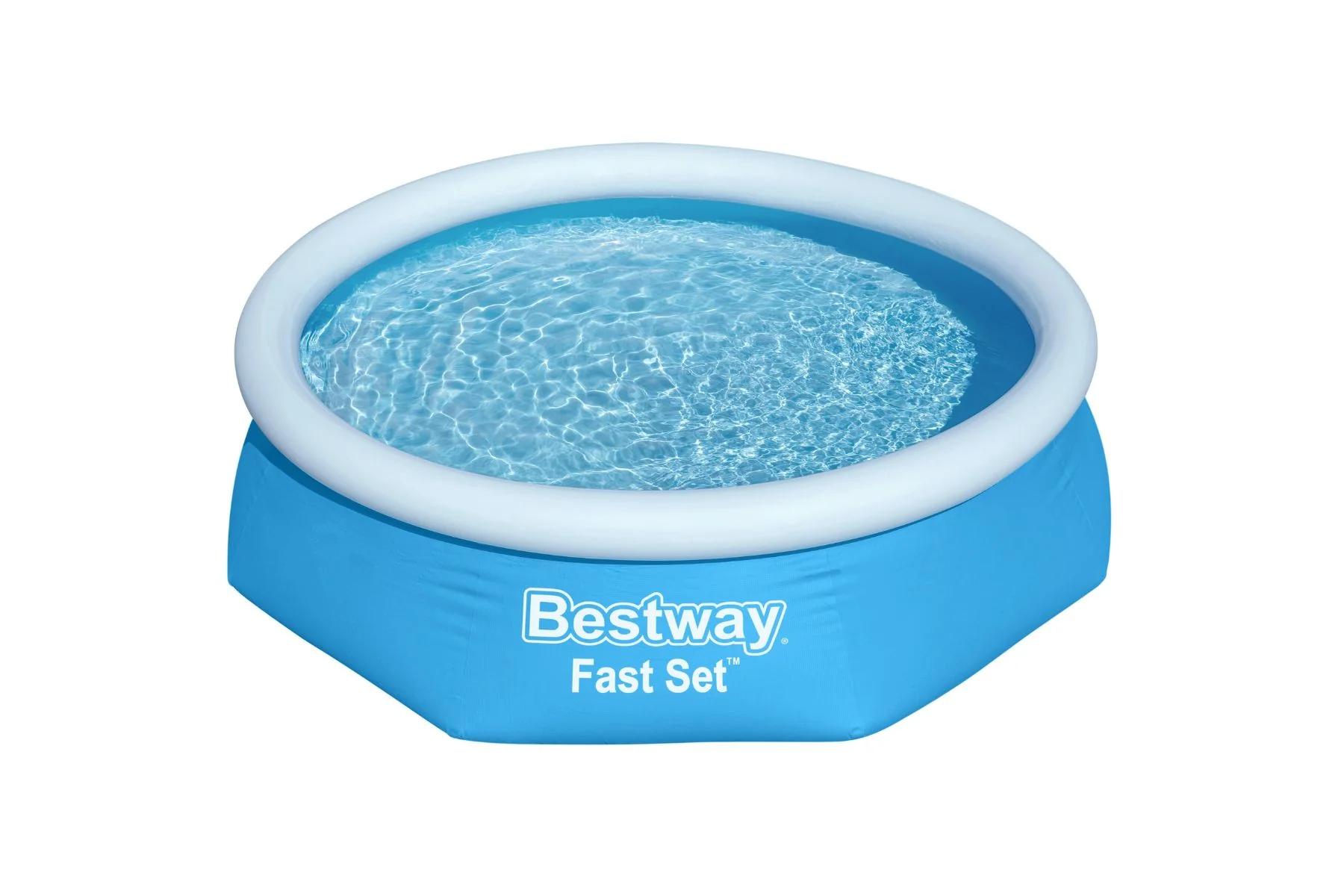 8ft x 24inch Blue Round Fast Set Inflatable Above Ground Pool