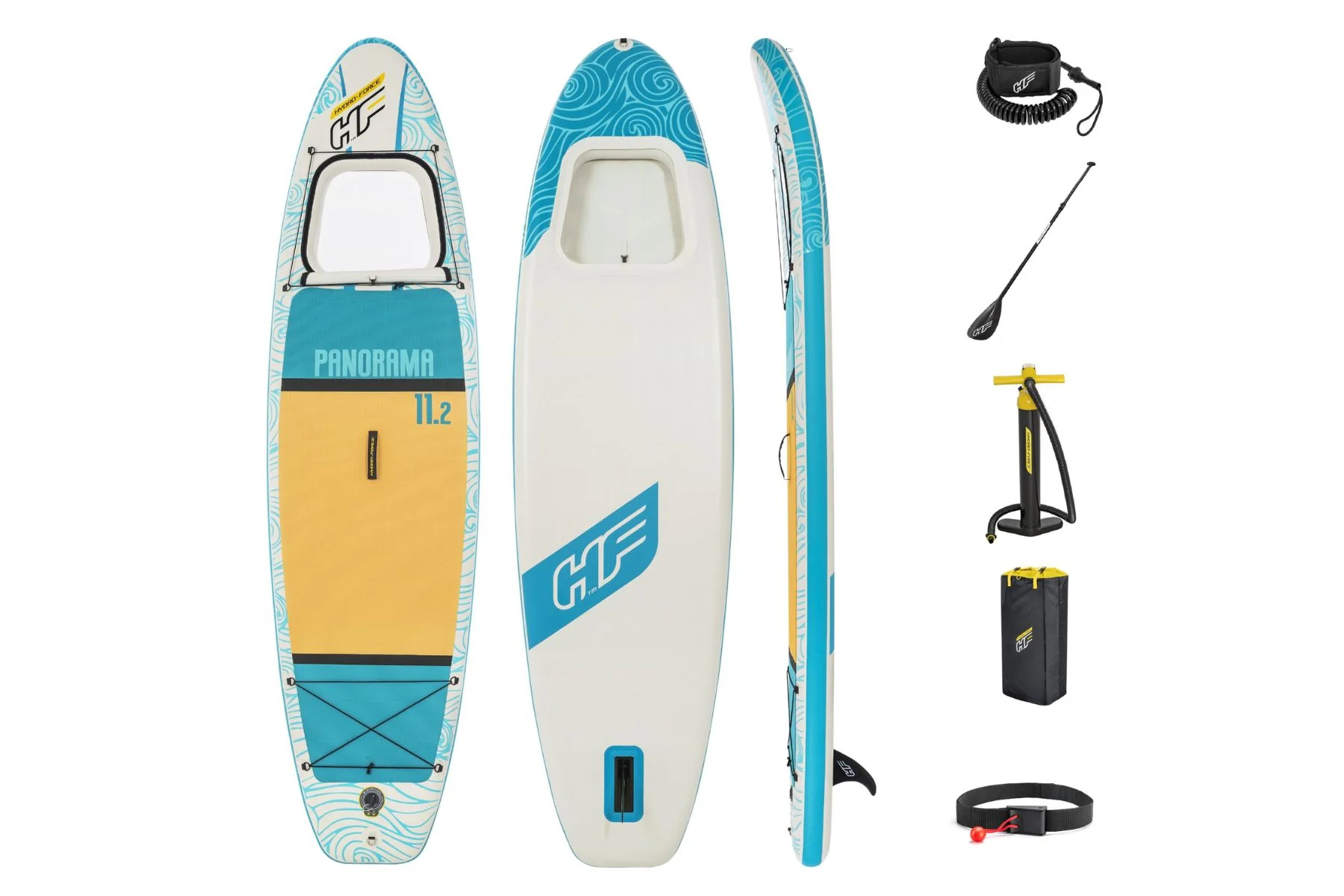 Hydro-Force 11ft Inflatable Paddle Board SUP Set - Panorama
