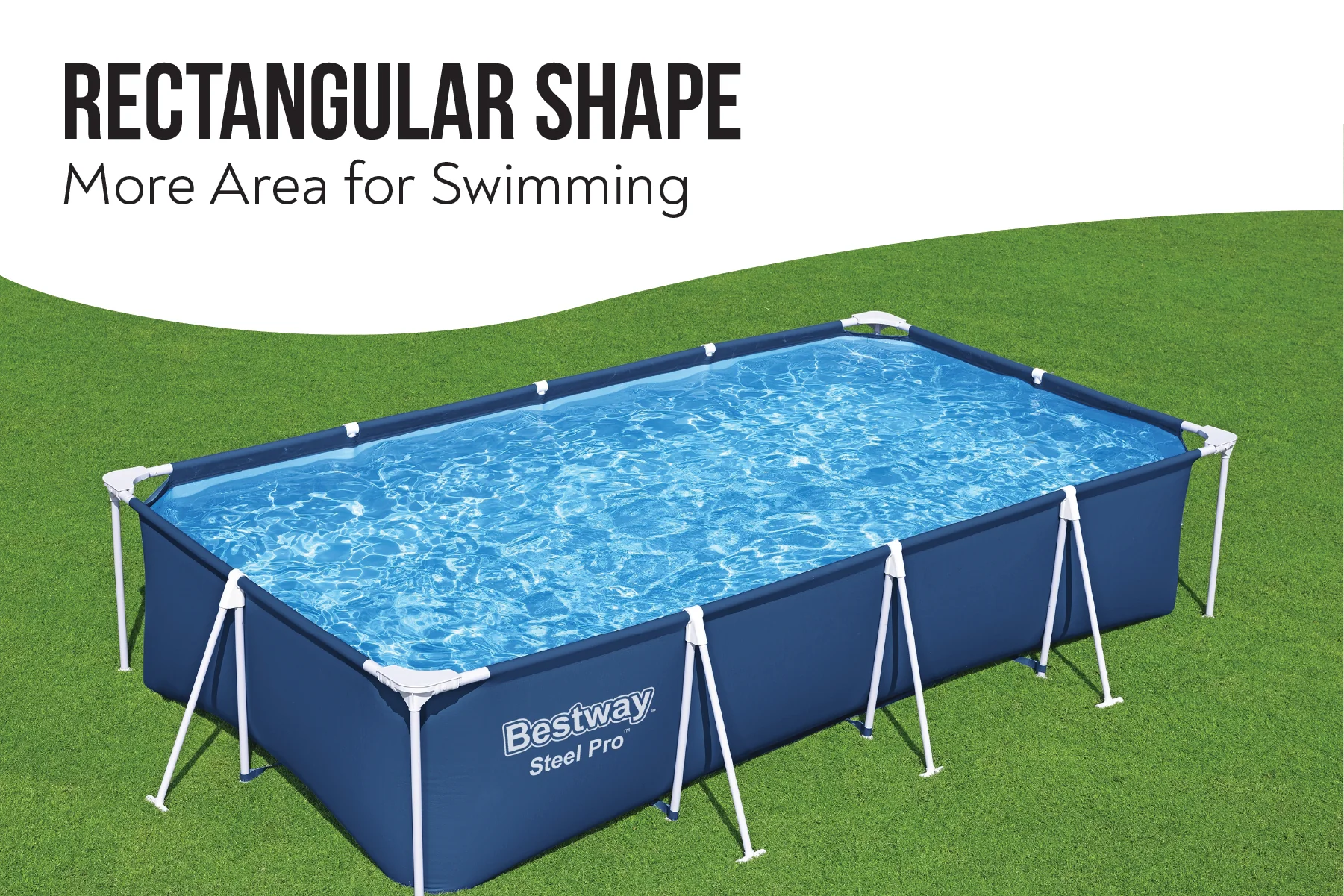 13.1ft x 6.11ft x 32in Navy Blue Rectangle Steel Pro Above Ground Pool Set 6 13.1ft x 6.11ft x 32in Navy Blue Rectangle Steel Pro Above Ground Pool Set