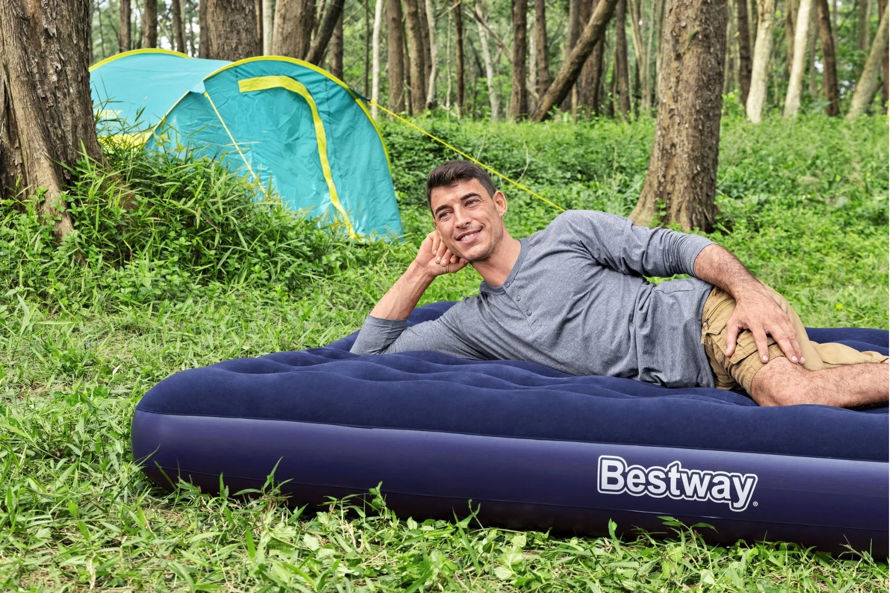 King Flocked Airbed Inflatable Air Mattress 3 King Flocked Airbed Inflatable Air Mattress