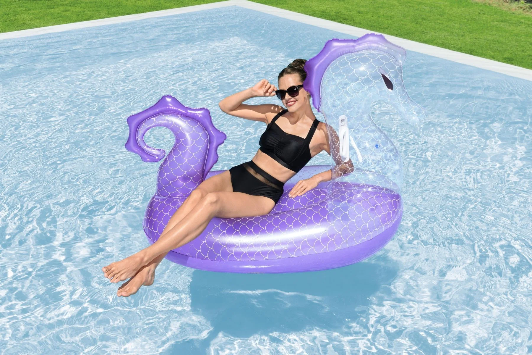 Inflatable Royal Seahorse Pool Float 3 Inflatable Royal Seahorse Pool Float