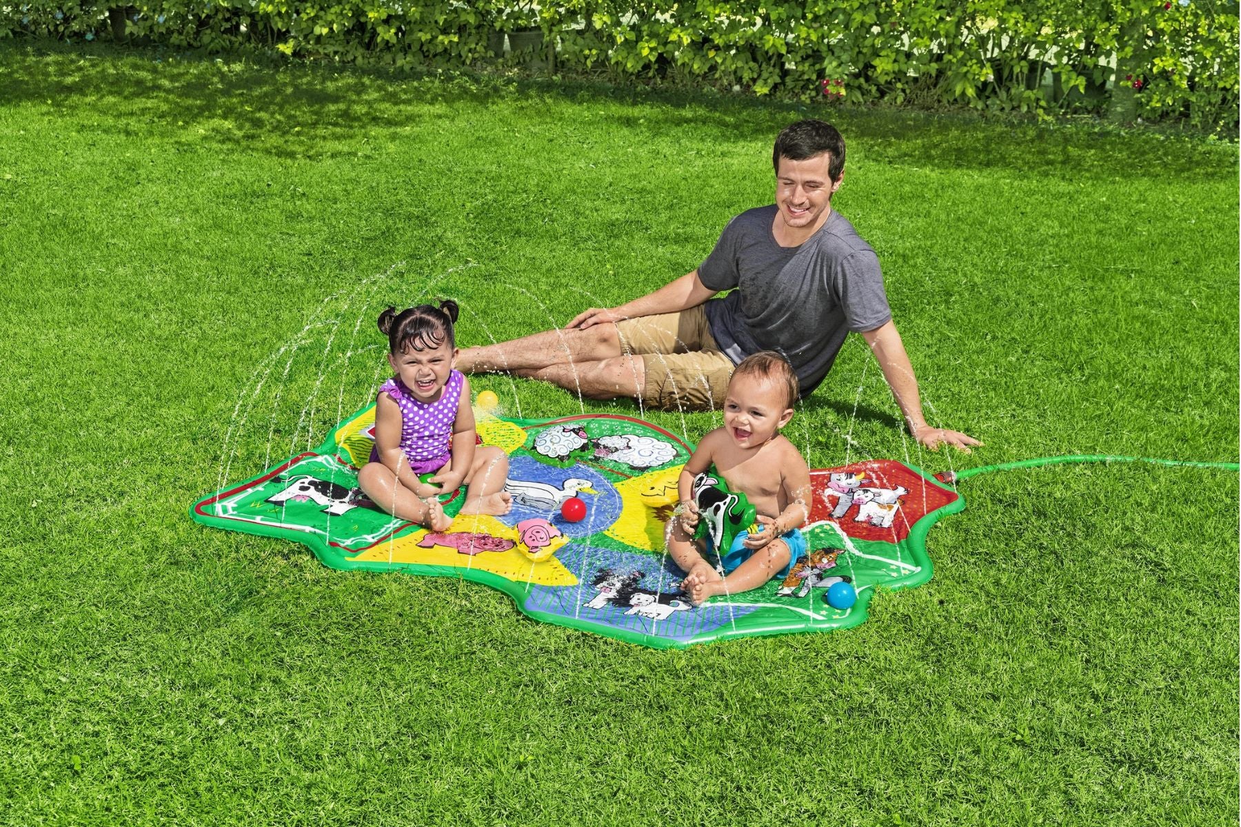 Barnyard Splash Pad Kids Water Mat 3 Barnyard Splash Pad Kids Water Mat