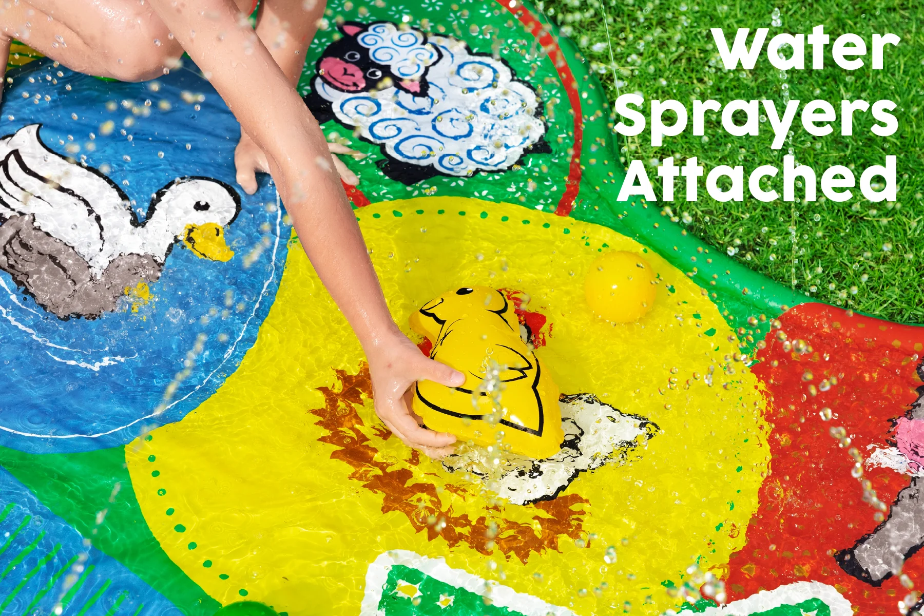 Barnyard Splash Pad Kids Water Mat 5 Barnyard Splash Pad Kids Water Mat