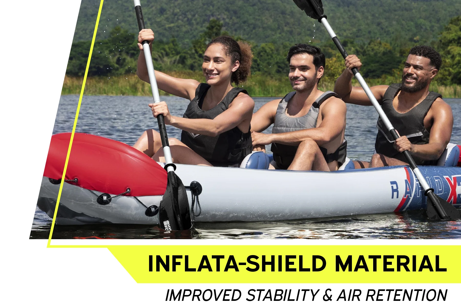 Hydro-Force 3 Person Inflatable Kayak Set - Rapid X3 4 Hydro-Force 3 Person Inflatable Kayak Set - Rapid X3