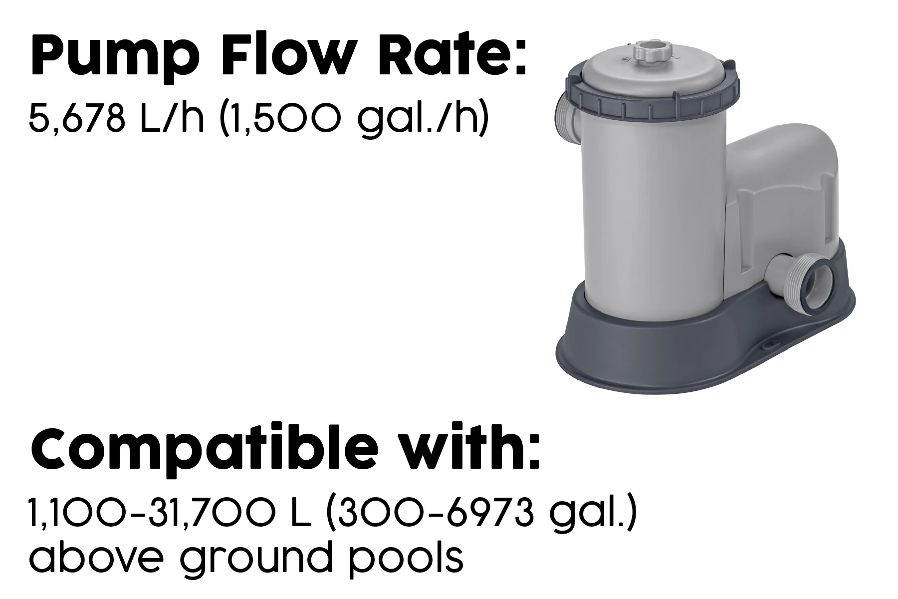 1,500gal Pool Filter Pump for Above Ground Pools 8 1,500gal Pool Filter Pump for Above Ground Pools